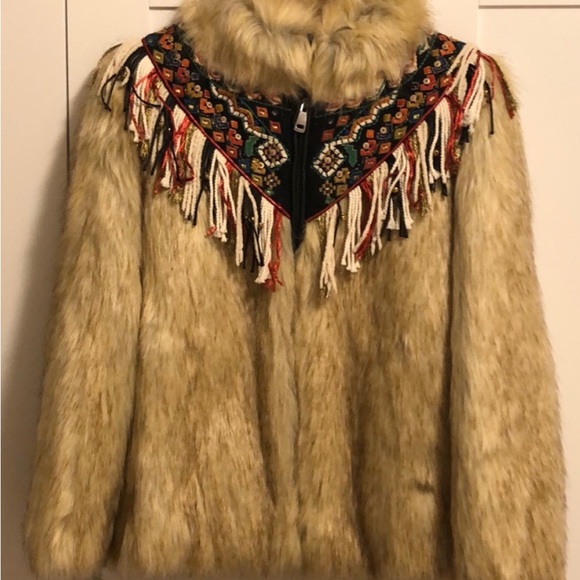 Multicolor Embroidered Teddy Jacket - Picture 4 of 5